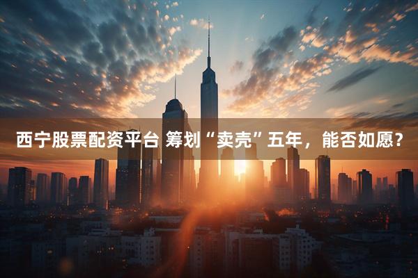 西宁股票配资平台 筹划“卖壳”五年，能否如愿？